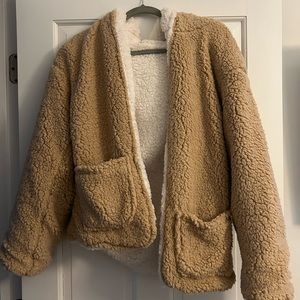 Thick reversible teddy coat